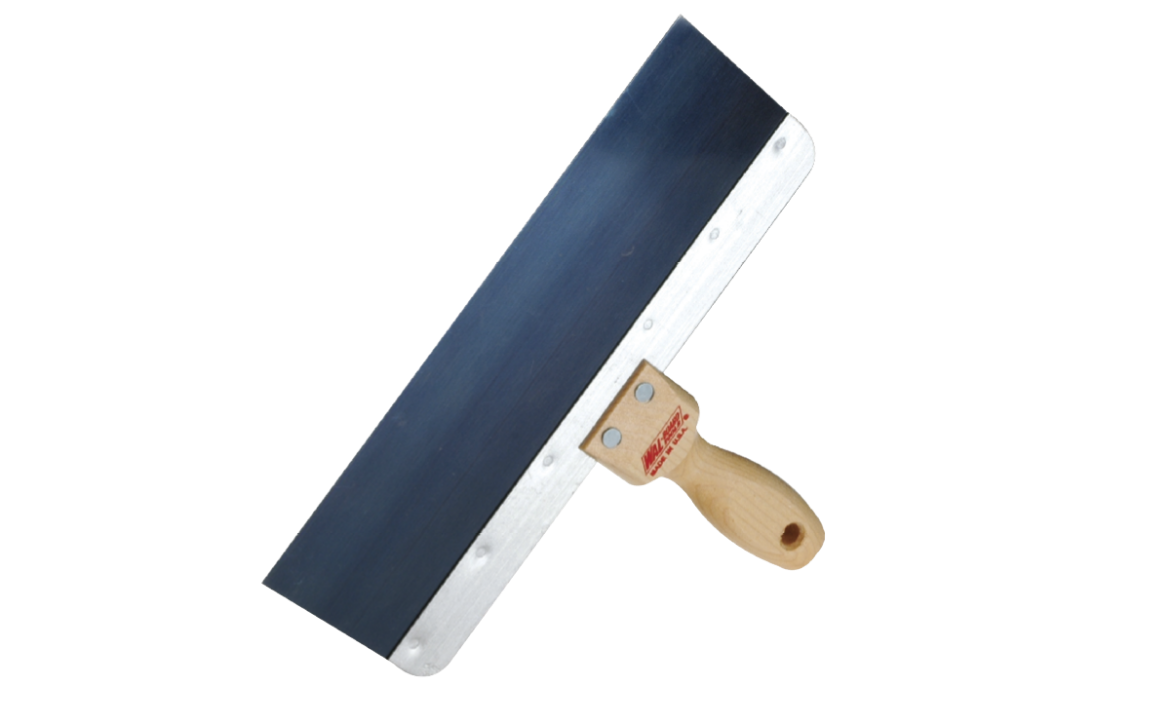 Picture of Taping Knife Wooden Handle Blue Steel Wallboard USA